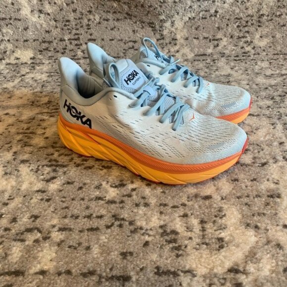 Hoka One One Clifton 8 Sunset Women’s Running Shoes Sizes 5 - Picture 1 of 5